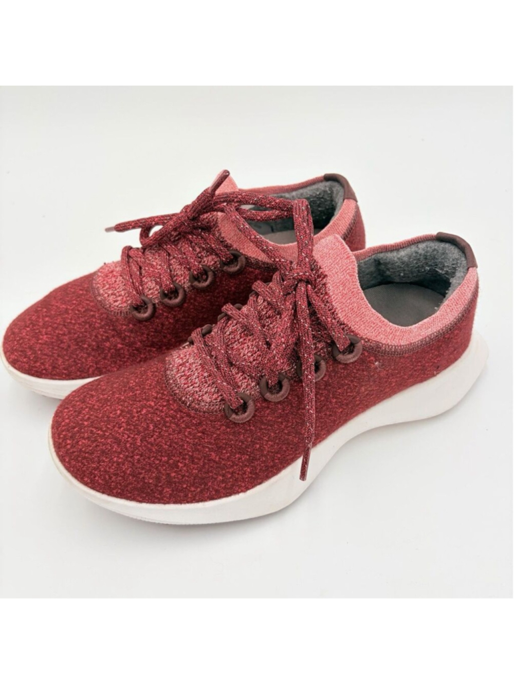 ALLBIRDS Wool Runners MIZZLE Women’s US 7.5 Burgundy Merino Wool Sneakers